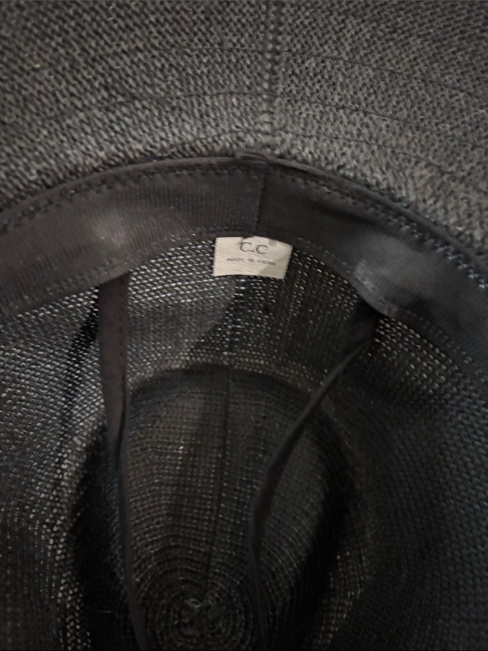 C.C  Woven Cowgirl Hat with Beading Detail - Black - One Size - Picture 3 of 4